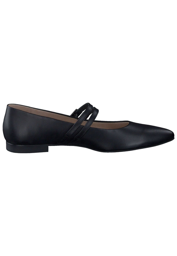 Paul Green Ballerinas Glattleder Schwarz