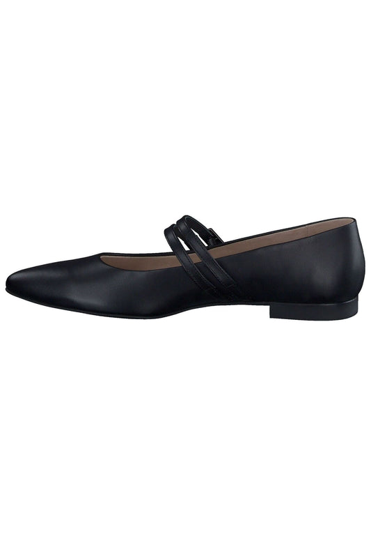 Paul Green Ballerinas Glattleder Schwarz