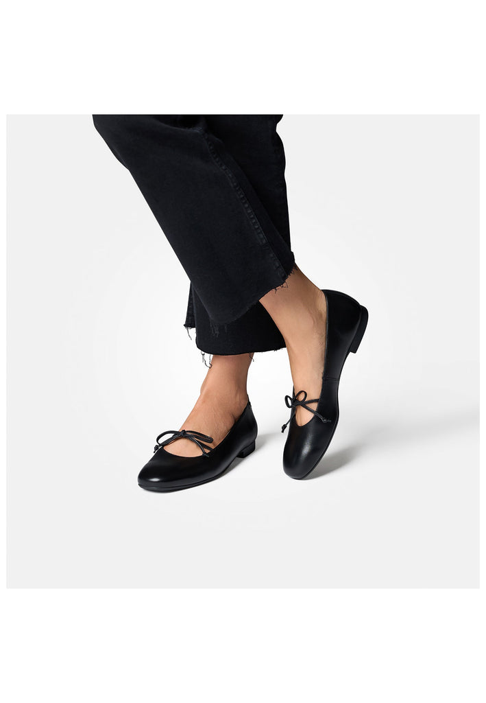 Paul Green Ballerinas Glattleder Schwarz