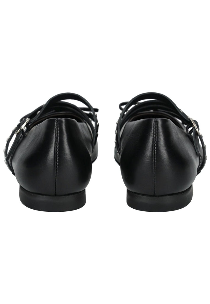 Paul Green Ballerinas Glattleder Schwarz