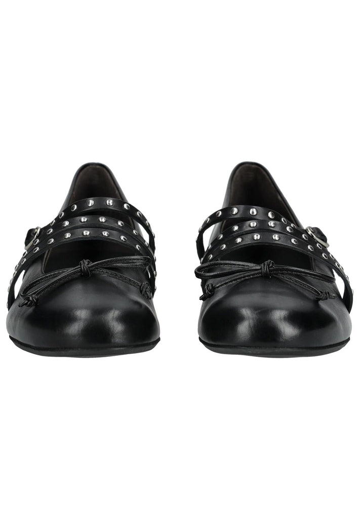 Paul Green Ballerinas Glattleder Schwarz