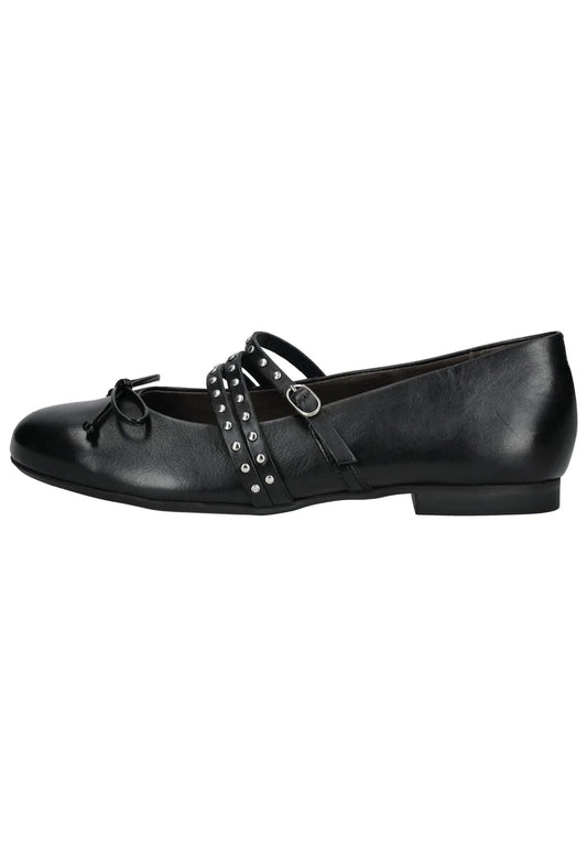 Paul Green Ballerinas Glattleder Schwarz