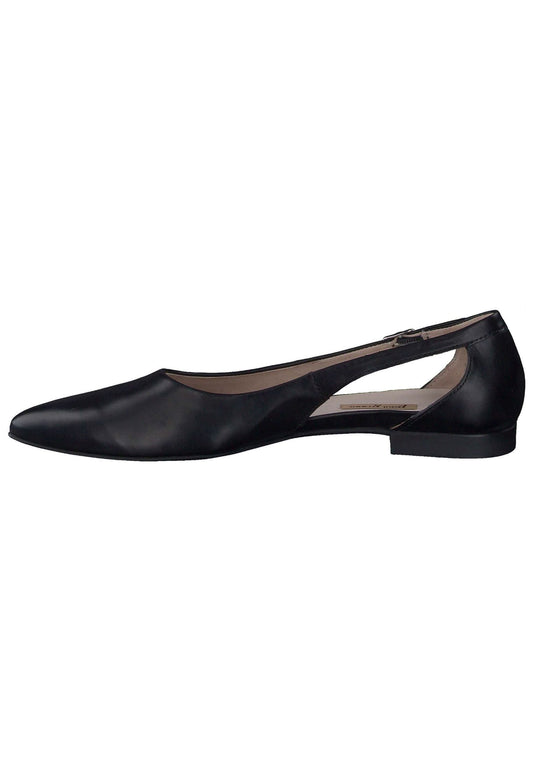 Paul Green Ballerinas Glattleder Schwarz