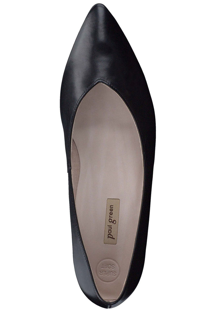Paul Green Ballerinas Glattleder Schwarz