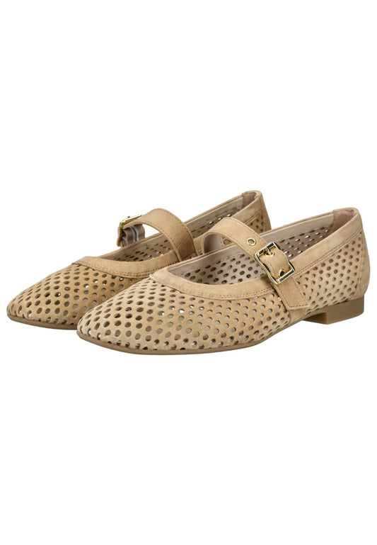 Paul Green Ballerinas Leder Beige