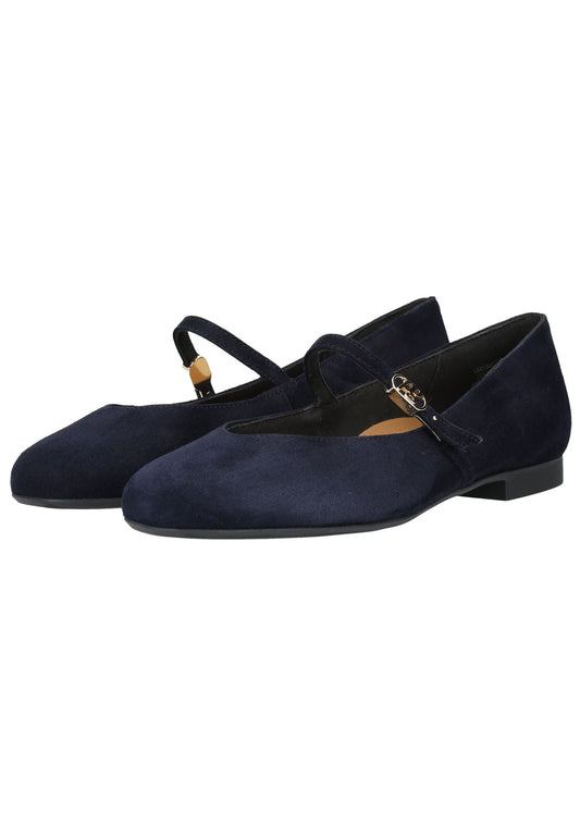 Paul Green Ballerinas Leder Blau