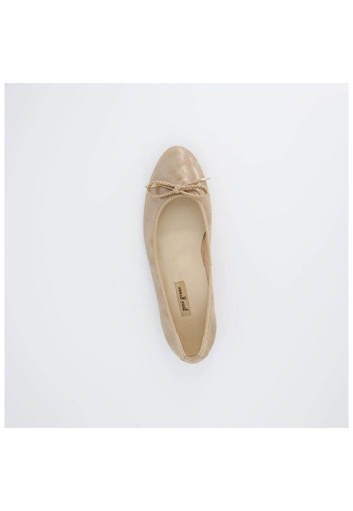 Paul Green Ballerinas Leder Champagne