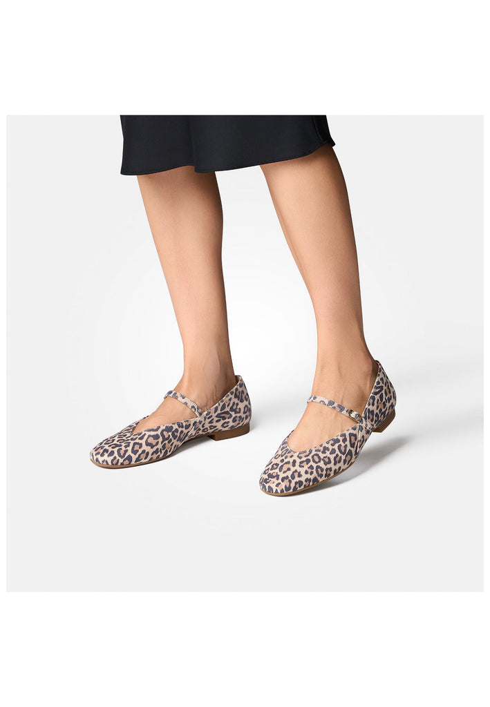 Paul Green Ballerinas Leder Leopard
