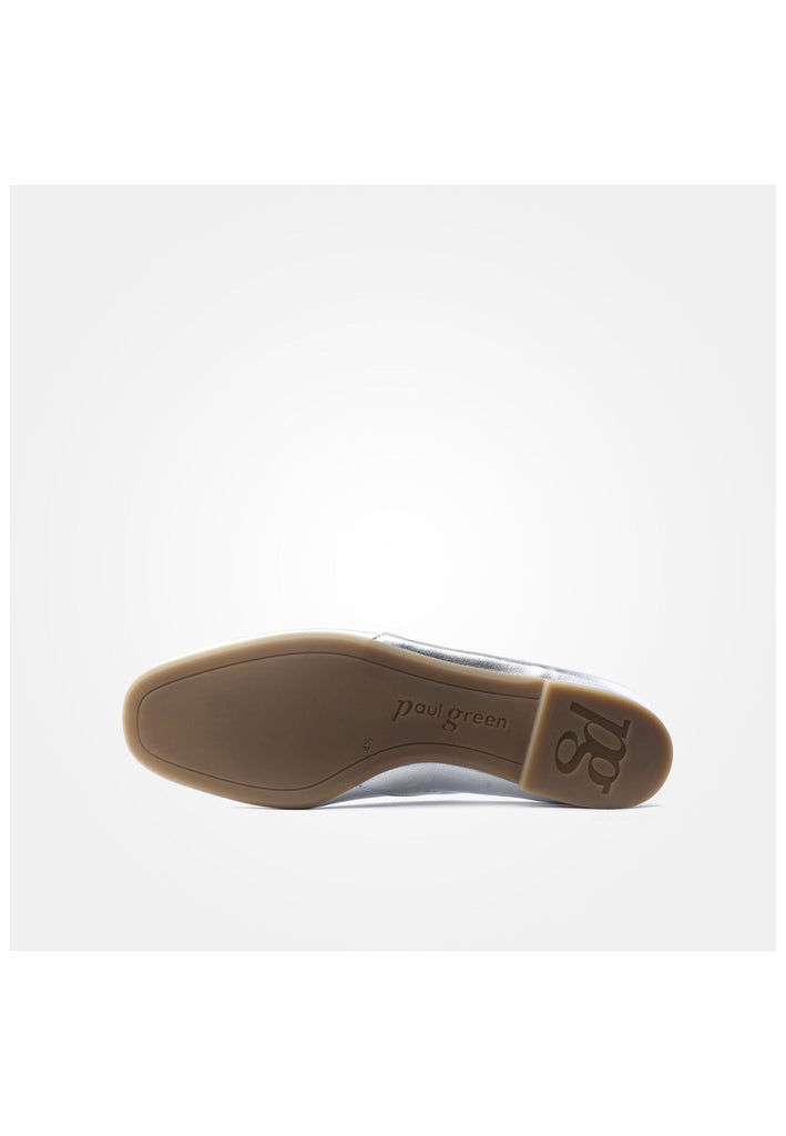 Paul Green Ballerinas Leder Metallic Silver