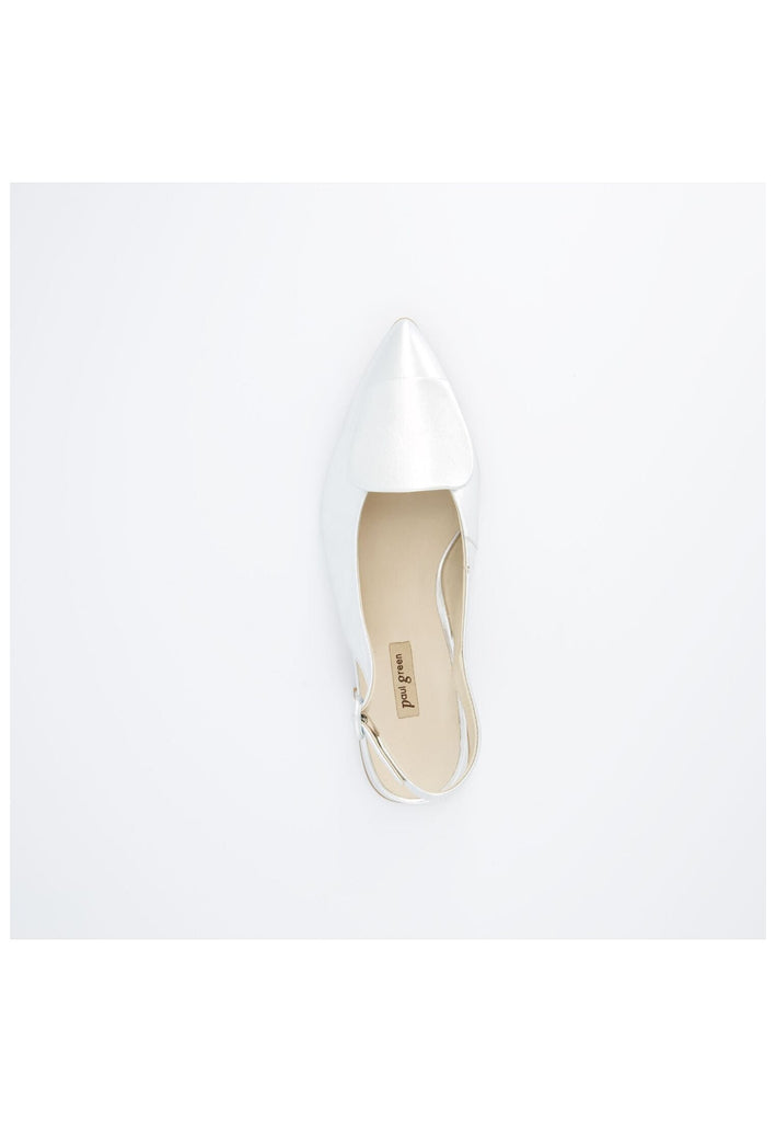 Paul Green Ballerinas Leder Metallic Silver