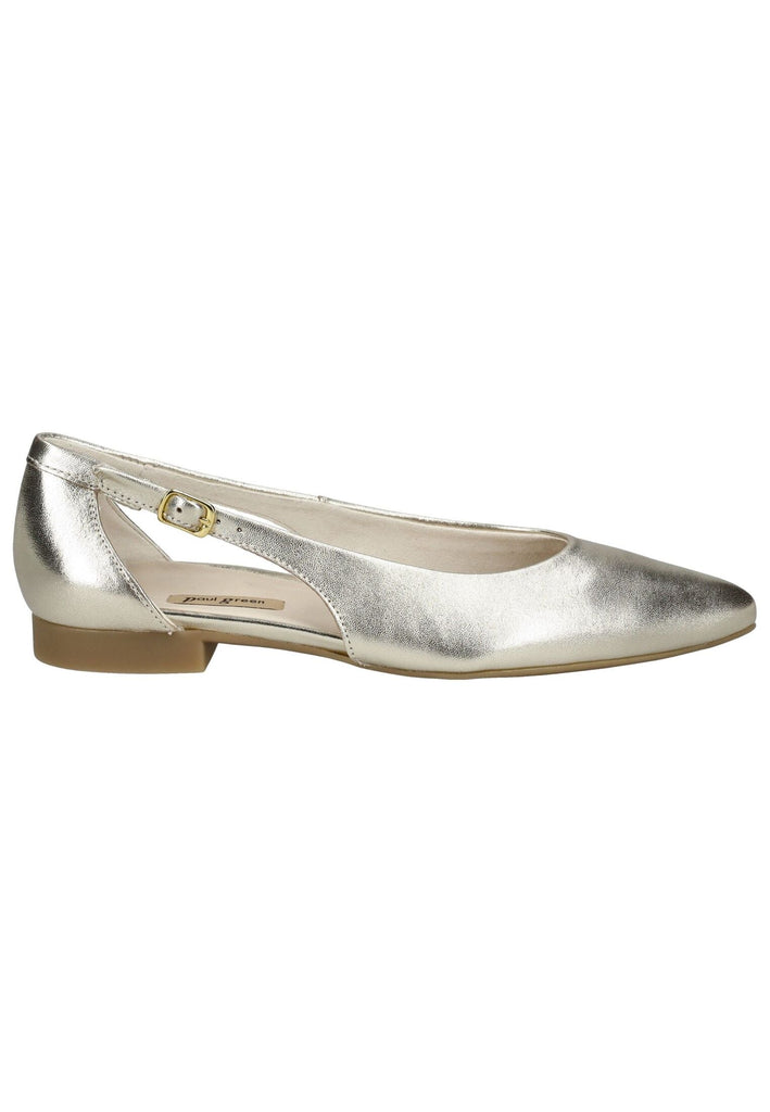 Paul Green Ballerinas Leder Platin