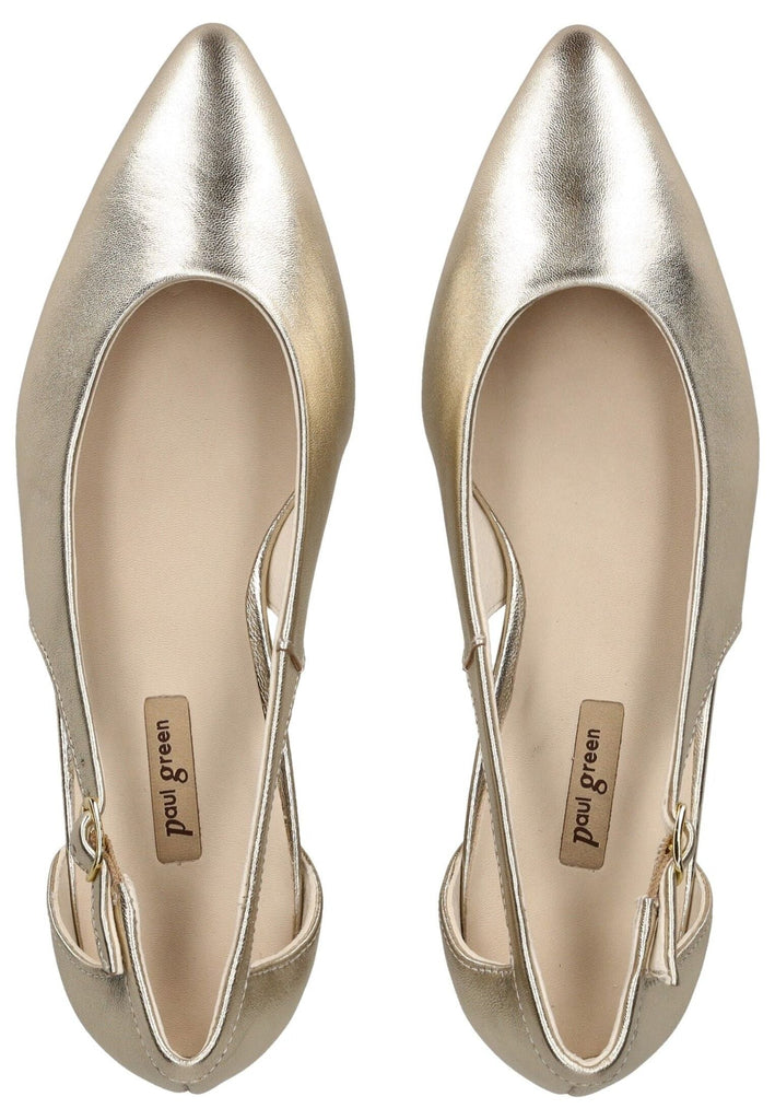 Paul Green Ballerinas Leder Platin