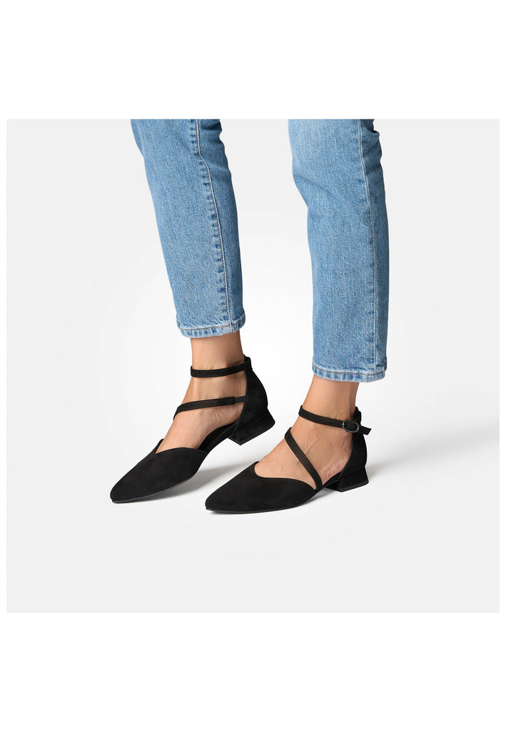 Paul Green Ballerinas Leder Schwarz