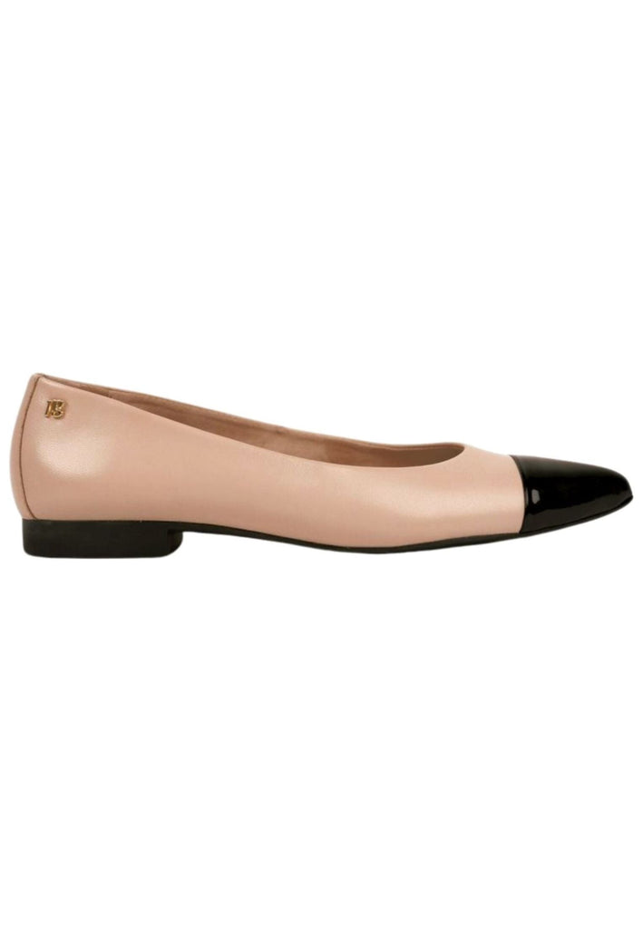 Paul Green Ballerinas Leder Schwarz/Beige
