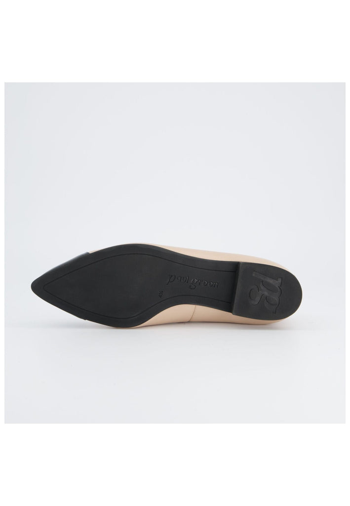 Paul Green Ballerinas Leder Schwarz/Beige