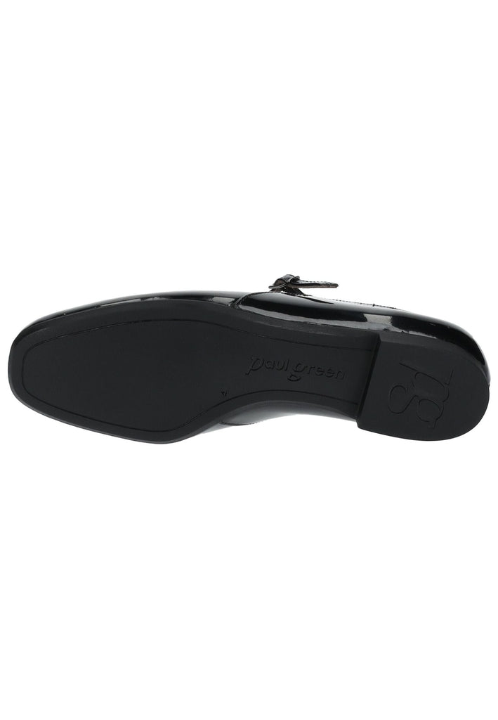 Paul Green Ballerinas Leder Schwarz Lack