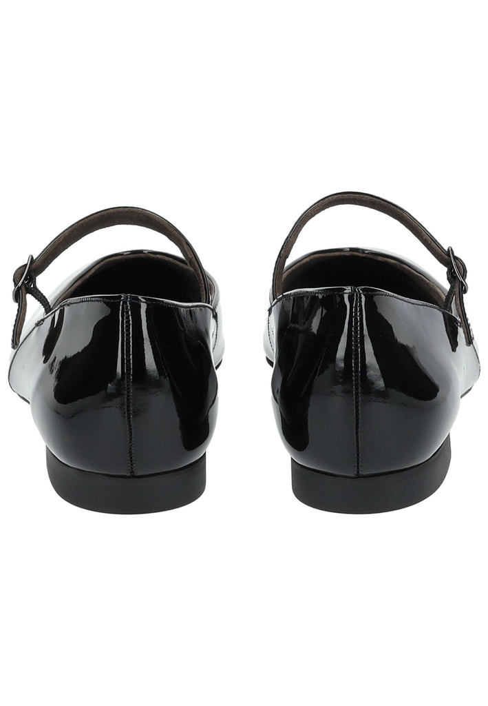 Paul Green Ballerinas Leder Schwarz Lack