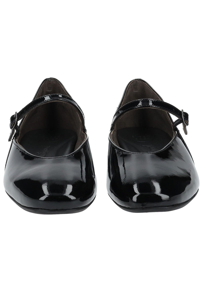 Paul Green Ballerinas Leder Schwarz Lack