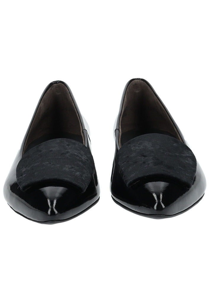 Paul Green Ballerinas Leder Schwarz Lack