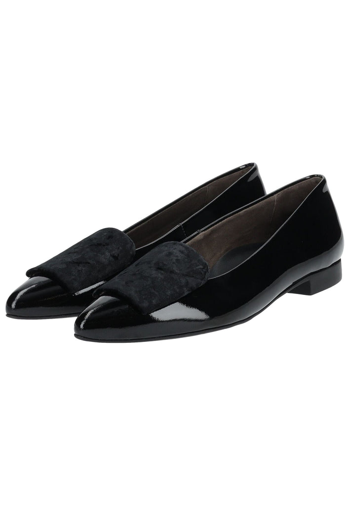 Paul Green Ballerinas Leder Schwarz Lack