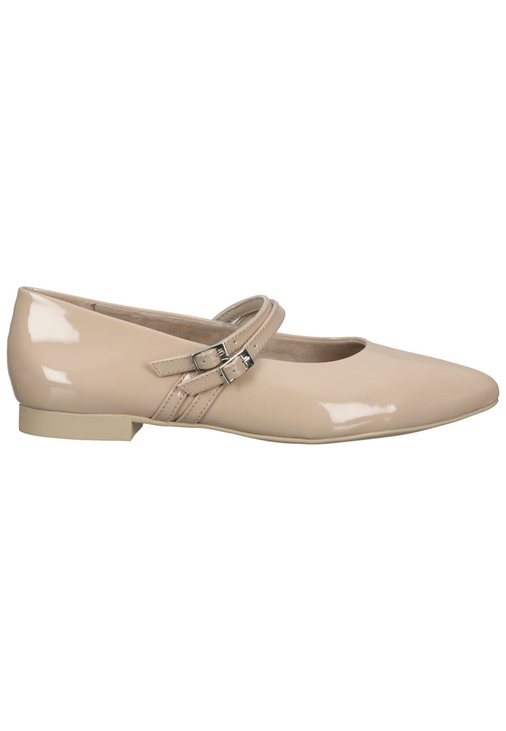 Paul Green Ballerinas Leder/Textil Beige Lack