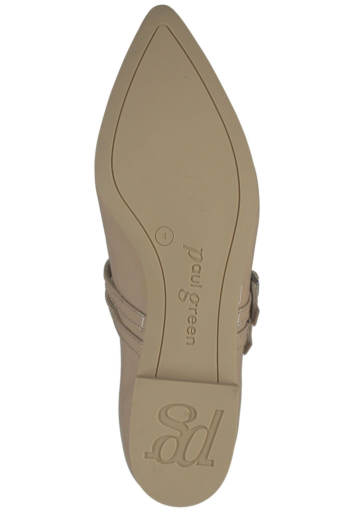 Paul Green Ballerinas Leder/Textil Beige Lack