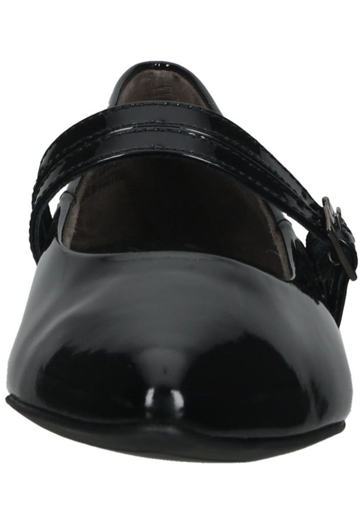 Paul Green Ballerinas Leder/Textil Schwarz Lack