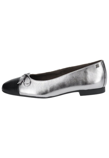 Ballerinas Paul Green Ballerinas Leder Silber/Schwarz