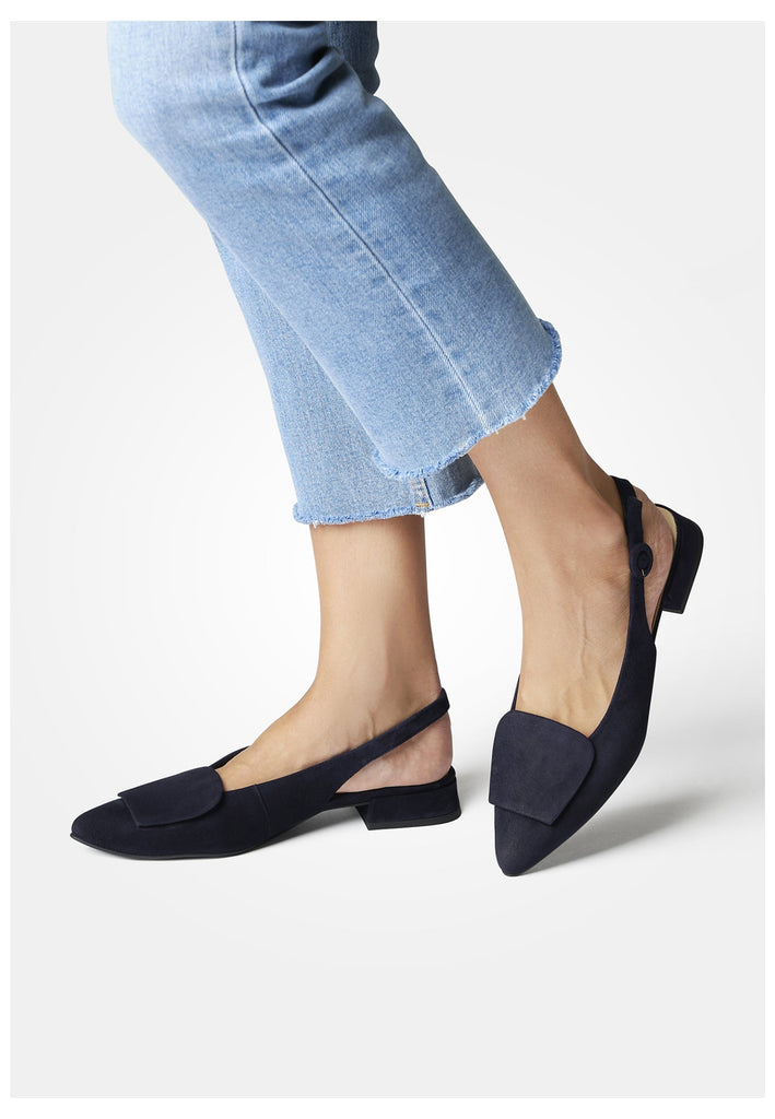 Paul Green Ballerinas Veloursleder Blau