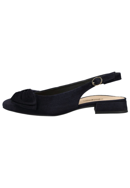 Paul Green Ballerinas Veloursleder Dunkelblau