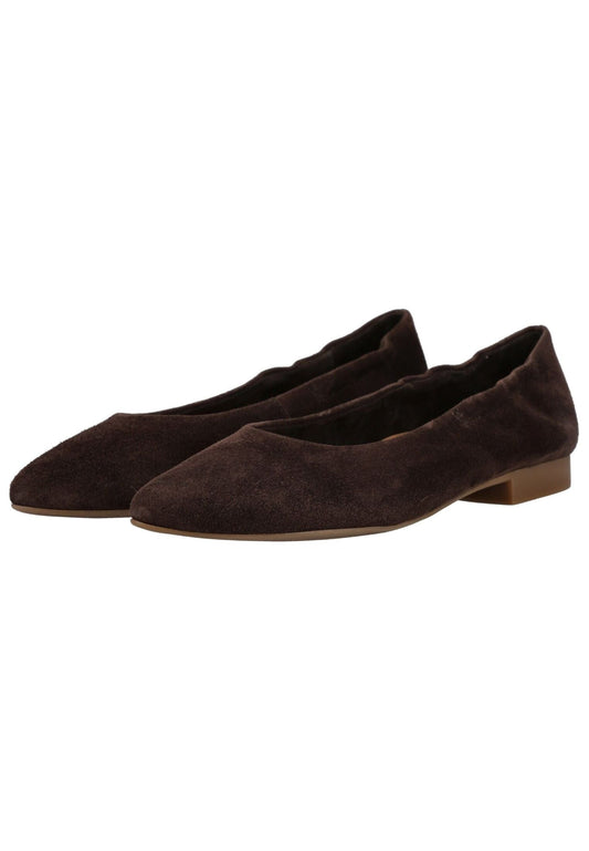Paul Green Ballerinas Veloursleder Dunkelbraun