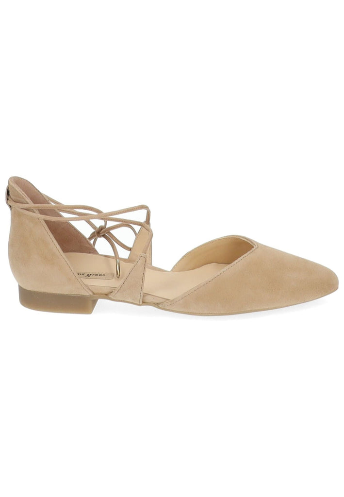 Paul Green Ballerinas Veloursleder Hellbraun