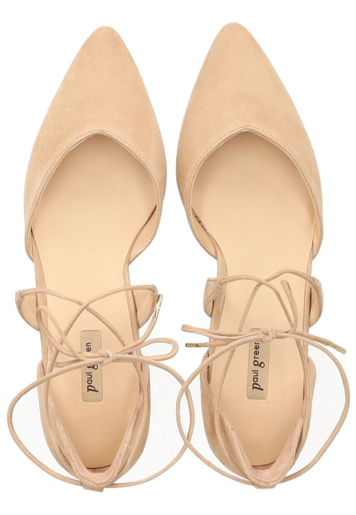 Paul Green Ballerinas Veloursleder Hellbraun