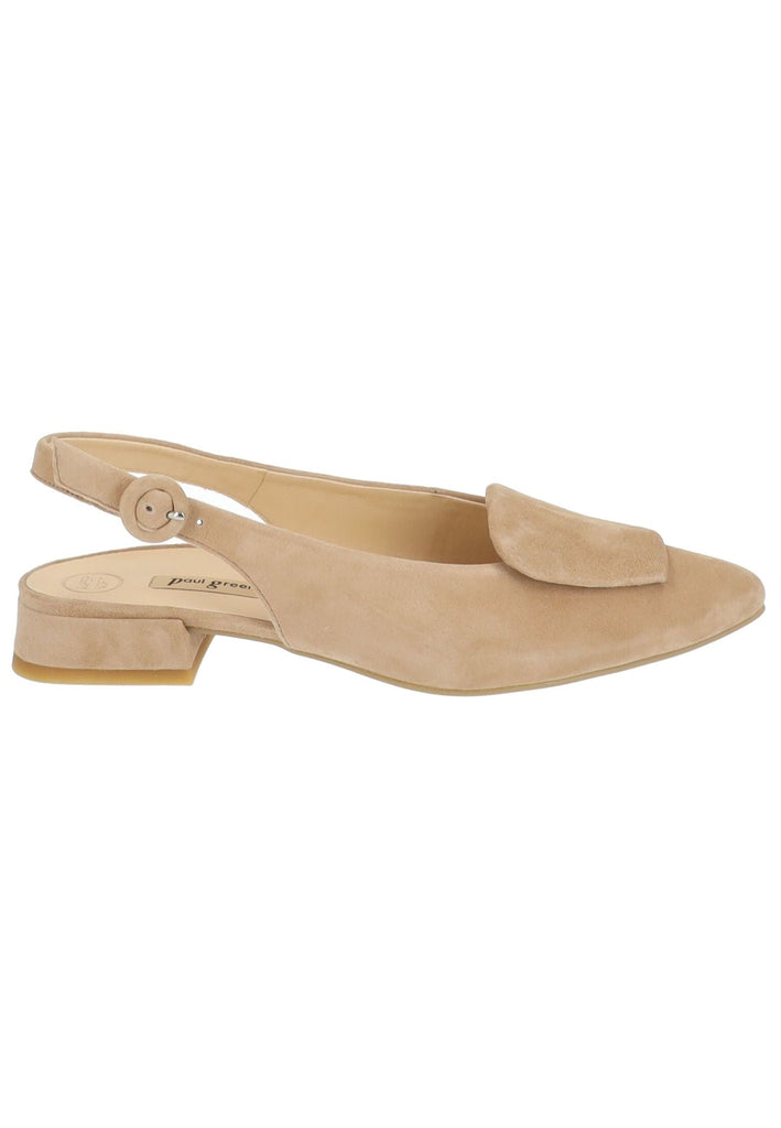 Paul Green Ballerinas Veloursleder Hellbraun