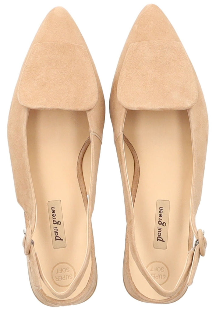 Paul Green Ballerinas Veloursleder Hellbraun