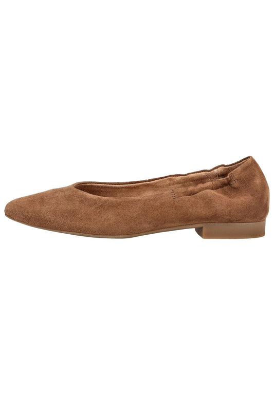 Paul Green Ballerinas Veloursleder Hellbraun