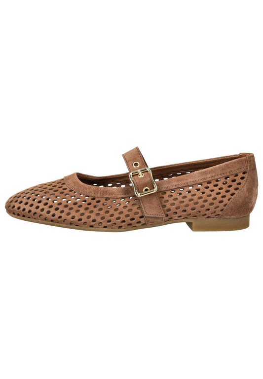 Paul Green Ballerinas Veloursleder Nut