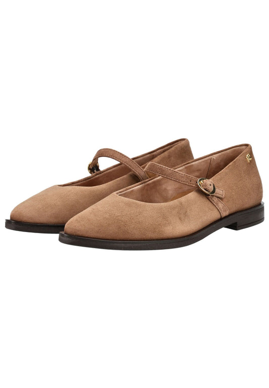 Paul Green Ballerinas Veloursleder Nut