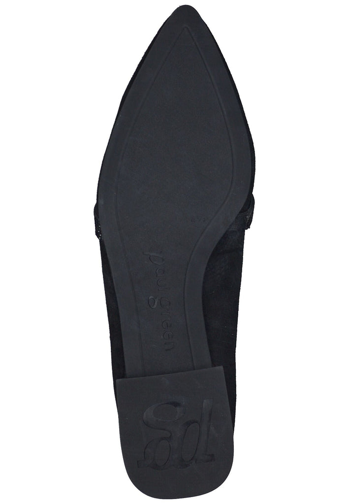 Paul Green Ballerinas Veloursleder Schwarz
