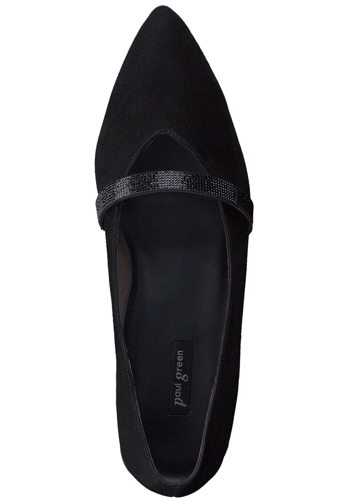 Paul Green Ballerinas Veloursleder Schwarz