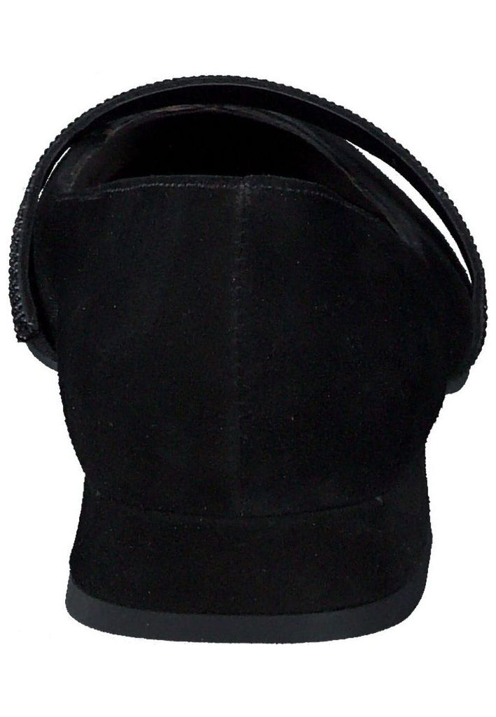Paul Green Ballerinas Veloursleder Schwarz