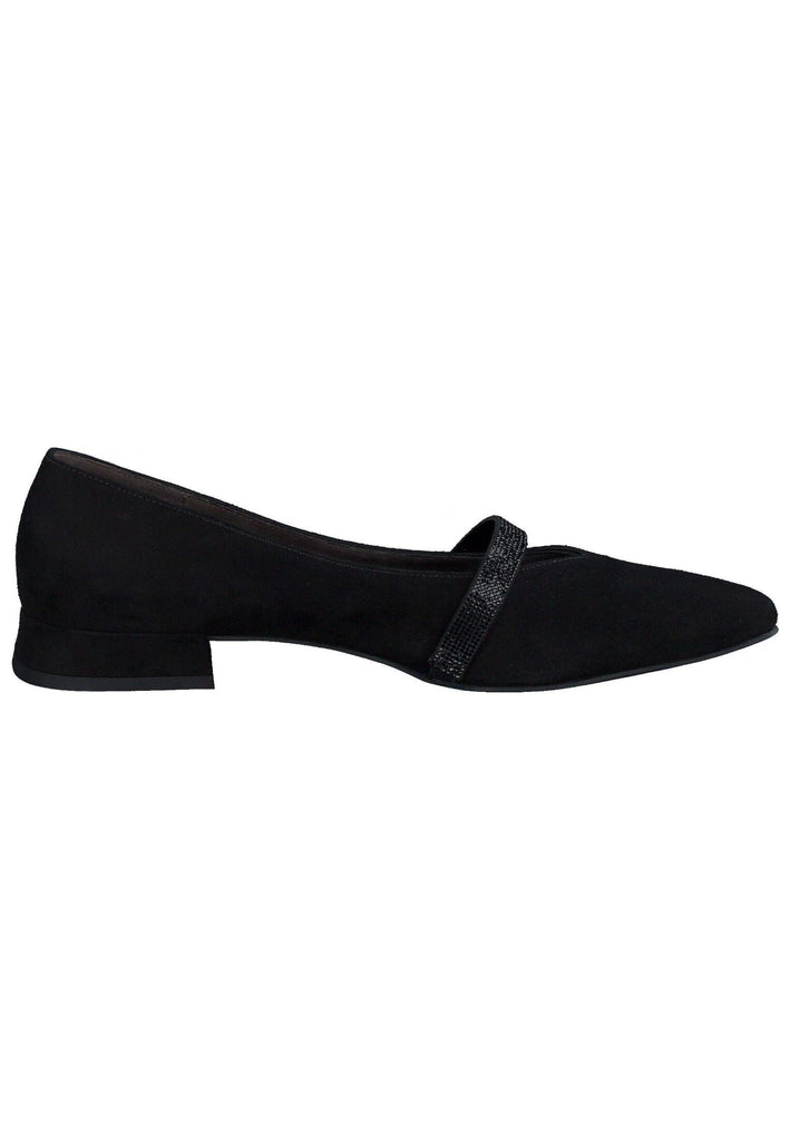 Paul Green Ballerinas Veloursleder Schwarz