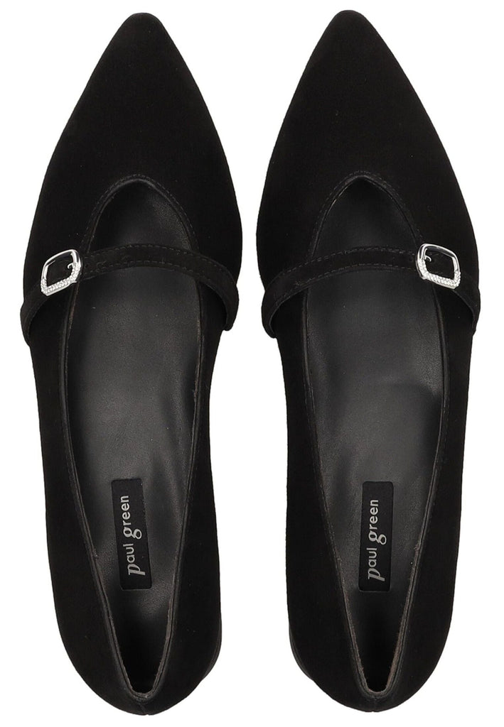 Paul Green Ballerinas Veloursleder Schwarz