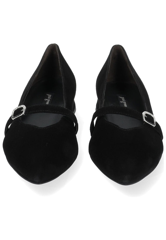 Paul Green Ballerinas Veloursleder Schwarz