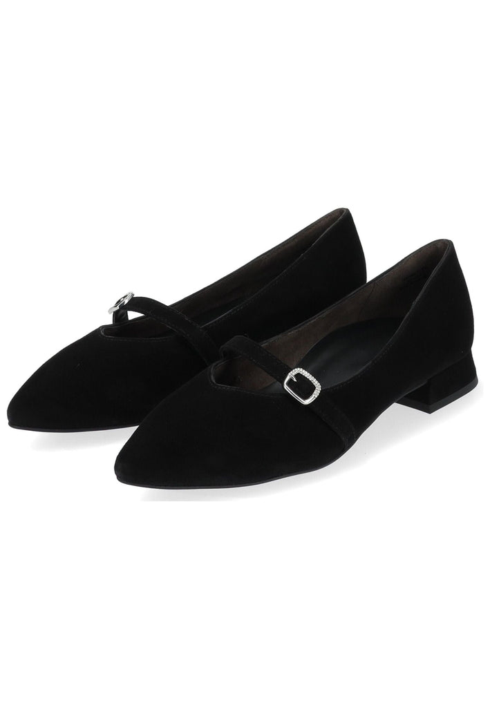 Paul Green Ballerinas Veloursleder Schwarz