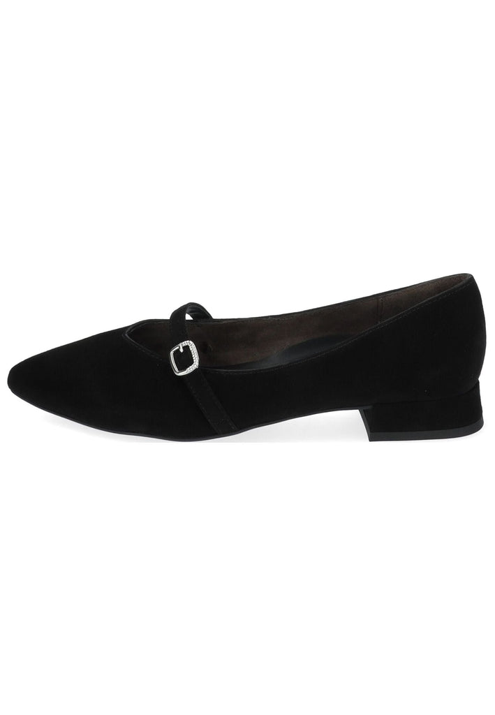 Paul Green Ballerinas Veloursleder Schwarz