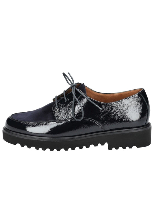 Paul Green Halbschuhe Leder Blau Lack