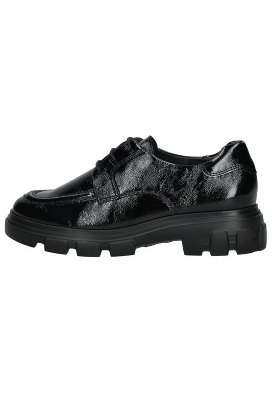Paul Green Halbschuhe Leder Schwarz Lack