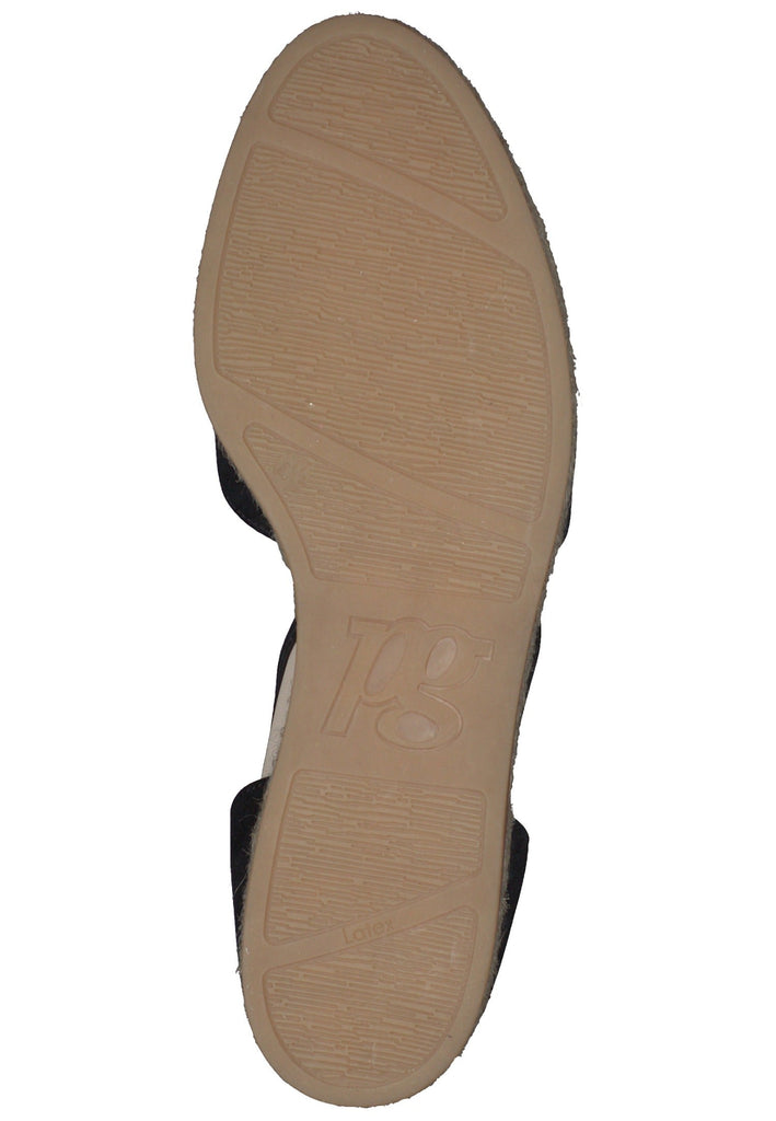 Paul Green Halbschuhe Nubukleder Schwarz/Beige