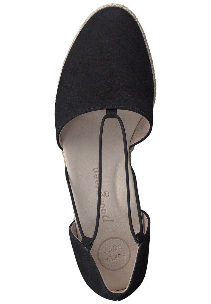 Paul Green Halbschuhe Nubukleder Schwarz/Beige